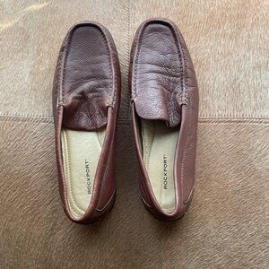Rockport Men's Chestnut Brown Leather Slip-On Loafers